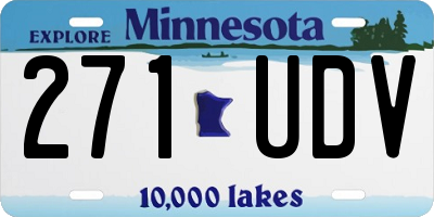 MN license plate 271UDV