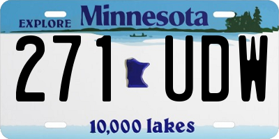 MN license plate 271UDW