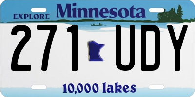 MN license plate 271UDY