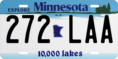 MN license plate 272LAA