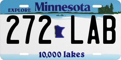 MN license plate 272LAB