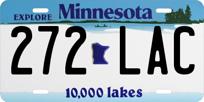 MN license plate 272LAC