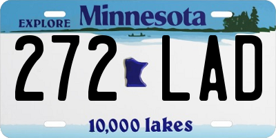 MN license plate 272LAD