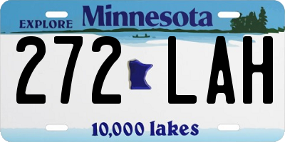 MN license plate 272LAH