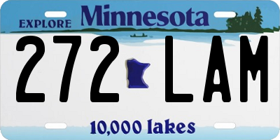 MN license plate 272LAM