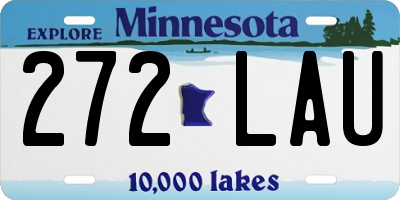 MN license plate 272LAU