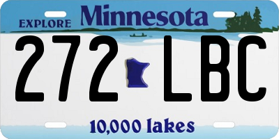 MN license plate 272LBC
