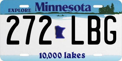 MN license plate 272LBG