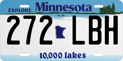 MN license plate 272LBH
