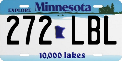 MN license plate 272LBL