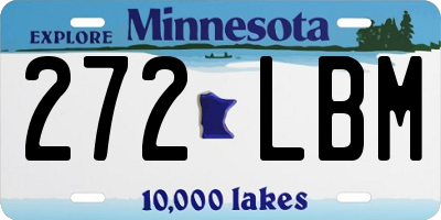 MN license plate 272LBM