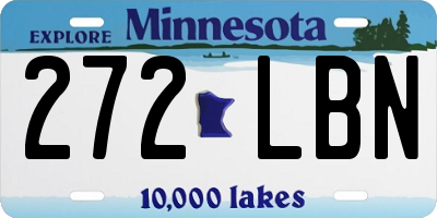 MN license plate 272LBN