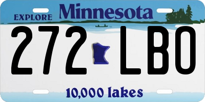 MN license plate 272LBO