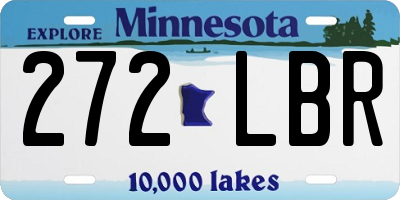MN license plate 272LBR