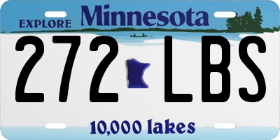 MN license plate 272LBS