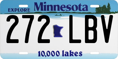 MN license plate 272LBV