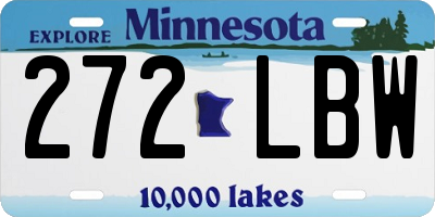 MN license plate 272LBW