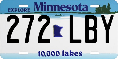 MN license plate 272LBY