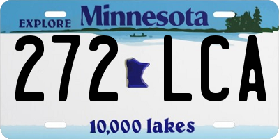 MN license plate 272LCA