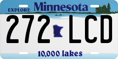 MN license plate 272LCD