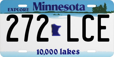 MN license plate 272LCE