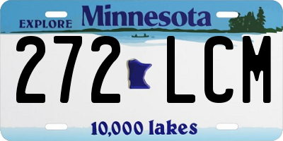 MN license plate 272LCM