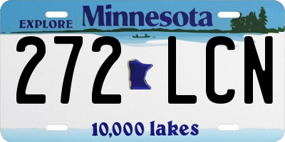 MN license plate 272LCN