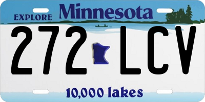 MN license plate 272LCV