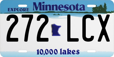 MN license plate 272LCX