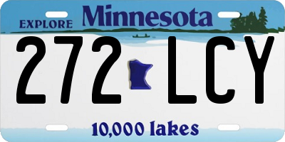 MN license plate 272LCY