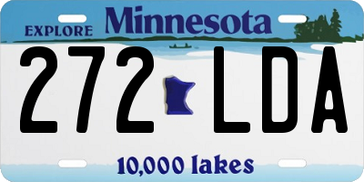 MN license plate 272LDA