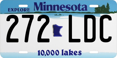 MN license plate 272LDC