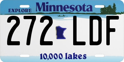 MN license plate 272LDF