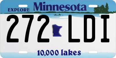 MN license plate 272LDI