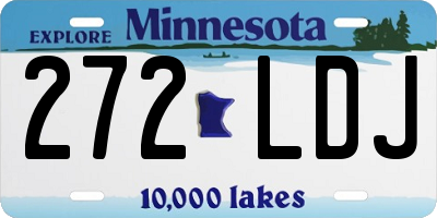MN license plate 272LDJ