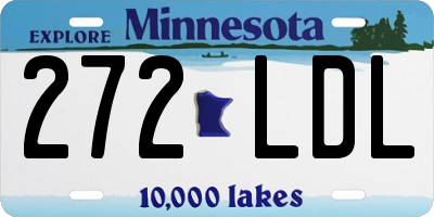 MN license plate 272LDL
