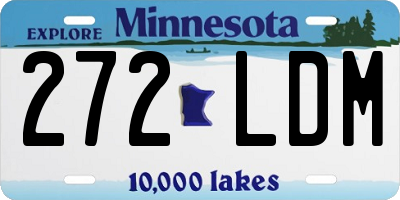 MN license plate 272LDM