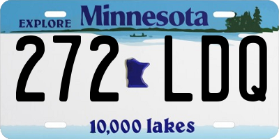 MN license plate 272LDQ