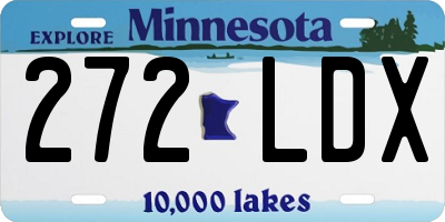 MN license plate 272LDX