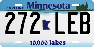MN license plate 272LEB