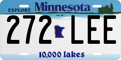 MN license plate 272LEE