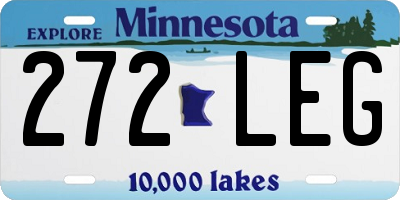 MN license plate 272LEG