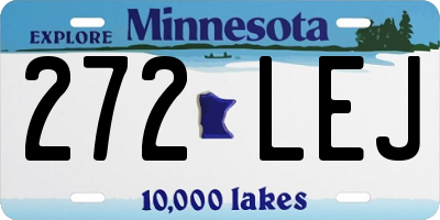 MN license plate 272LEJ