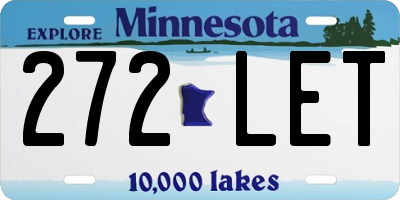 MN license plate 272LET