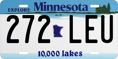 MN license plate 272LEU