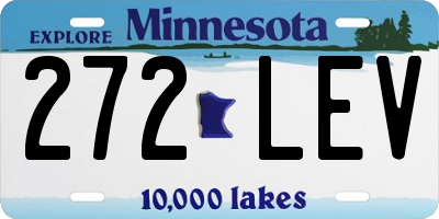 MN license plate 272LEV