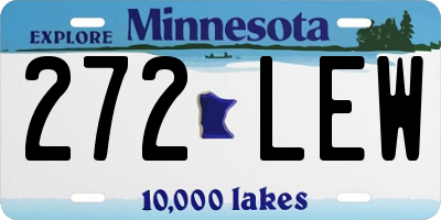 MN license plate 272LEW