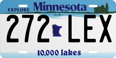 MN license plate 272LEX