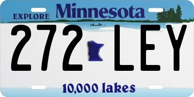 MN license plate 272LEY