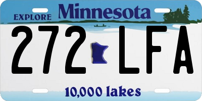 MN license plate 272LFA